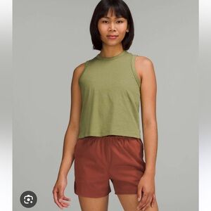 Lululemon Classic-Fit Cotton-Blend Tank Top Bronze Green